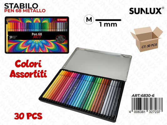 Esp. Metallo Stabilo Pen 68 Arty 30COL.