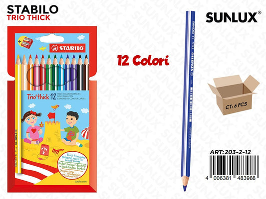 Stabilo Trio Matita Color 12 Co.temp