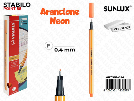 Stabilo Point 88-054 Arancio Neon 0.4MM