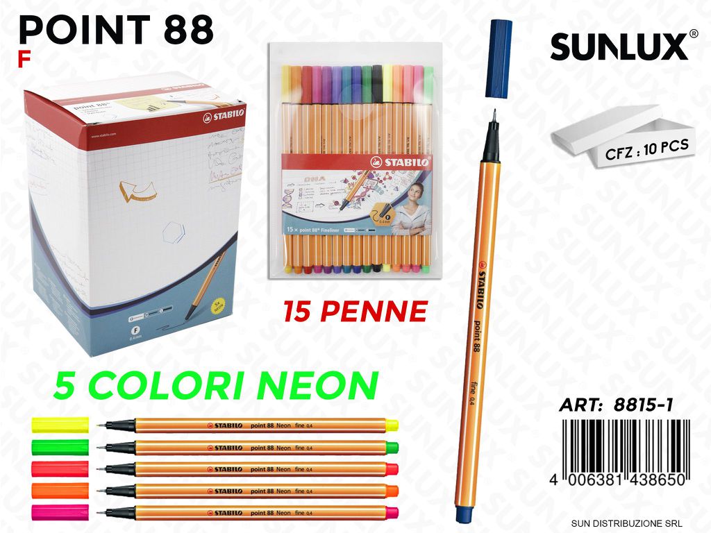 Stabilo Point 88 Ast. 15 col