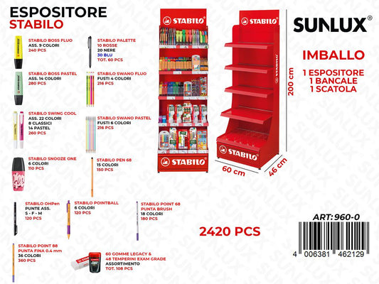 Esp. Stabilo 60*46*200CM 2420PCS Ass.