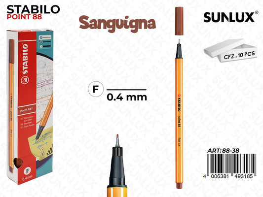 Stabilo Point 88-38 Sanguigna 0.4MM