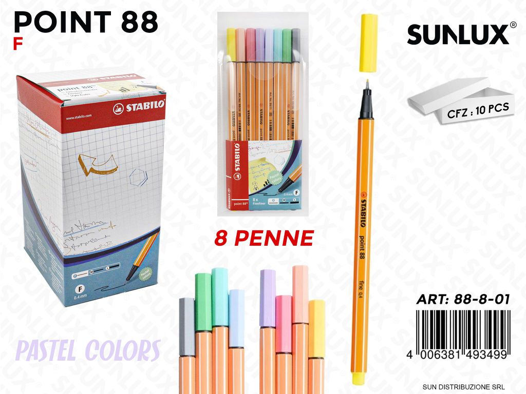 Stabilo Point 88 Pastel Astuccio 8PCS