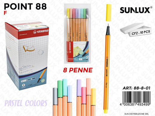 Stabilo Point 88 Pastel Astuccio 8PCS