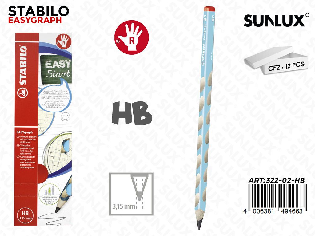 Stabilo Easy Graph Blu Right Hb