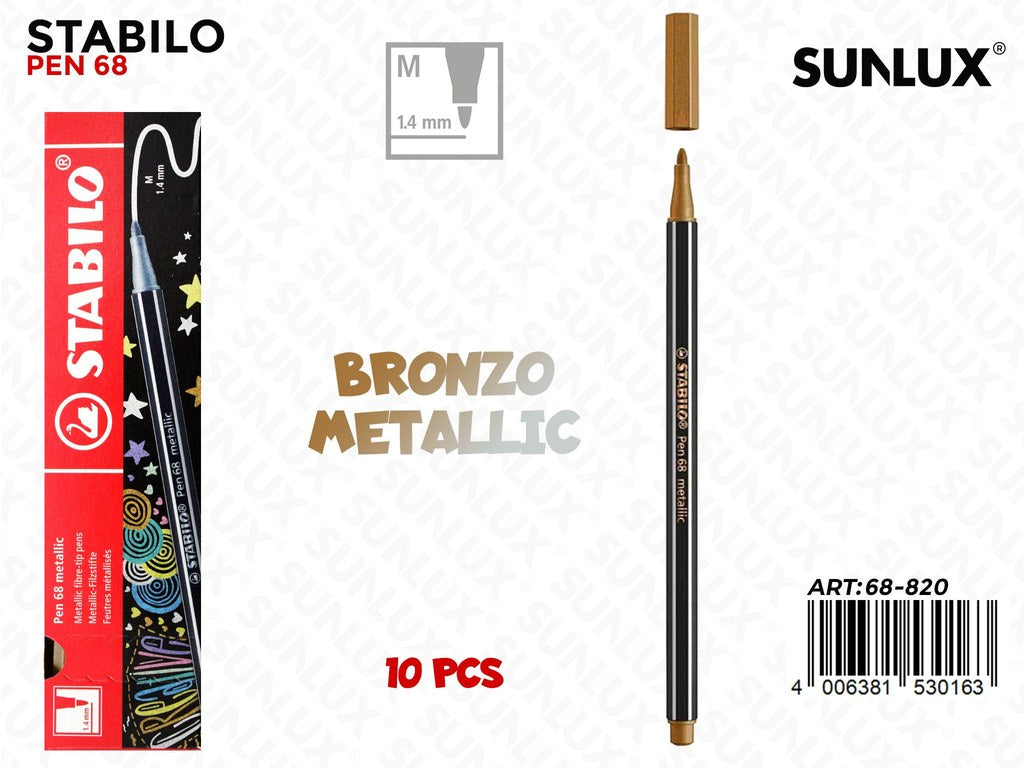 Stabilo Pen 68 Punta M Metallic Cupreo