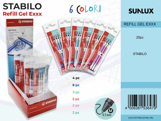 Espositore Ricarica Refill Gel Exxx 6COL. 3PC
