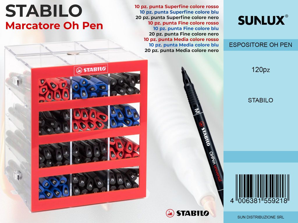 Esp. Cubo Marcatore Oh Pen Ass 120PCS