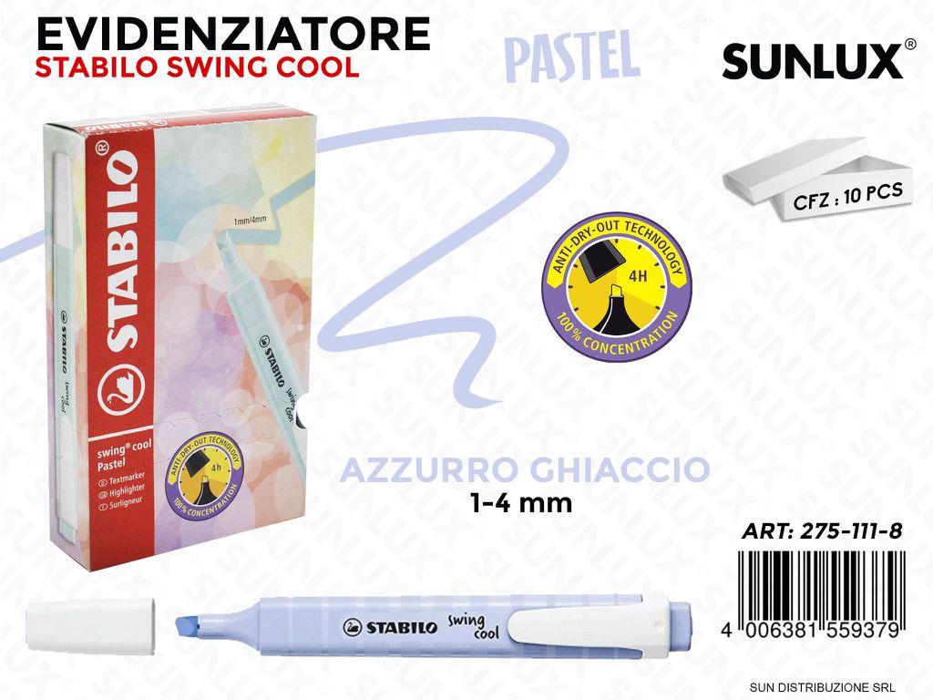 Stab. Swing Cool Azzurro Ghiaccio Pastel