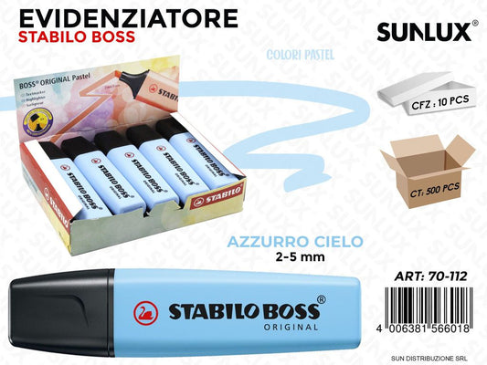 Stabilo Boss Ori. Pastel Azzurro Cielo