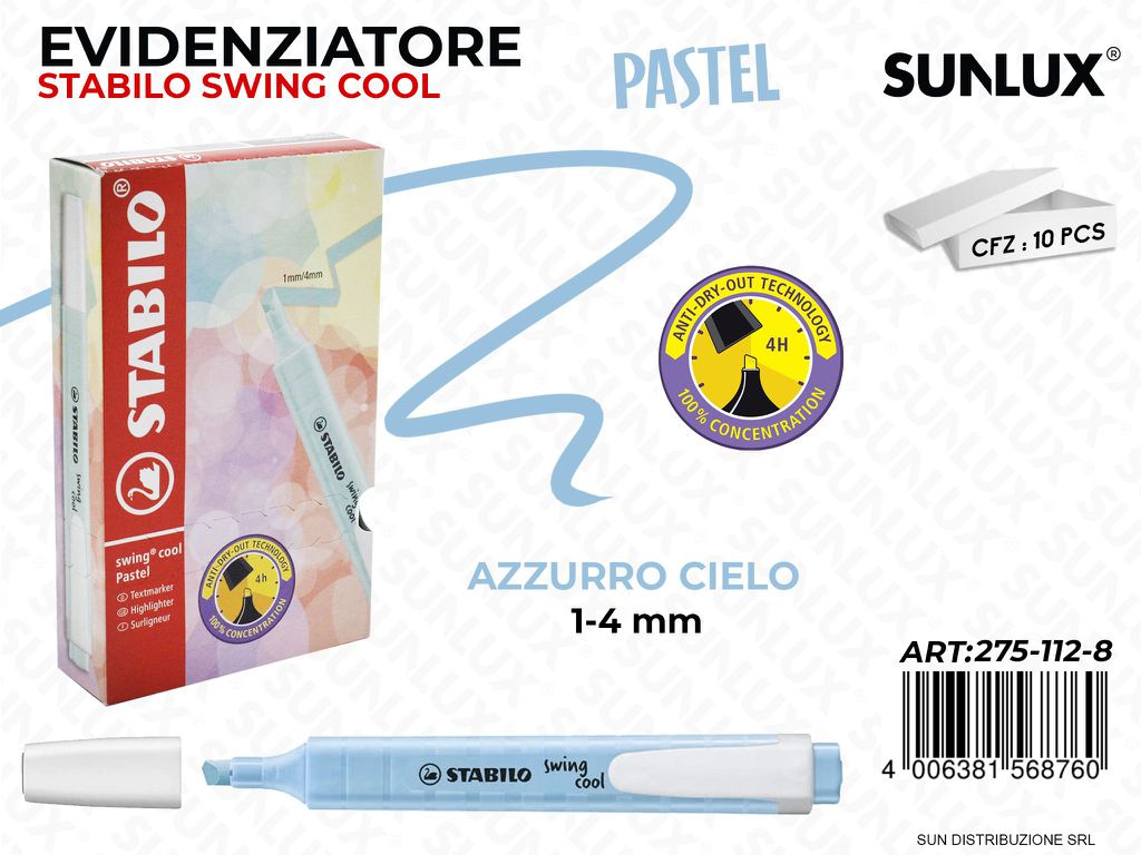 Stab. Swing Cool Azzurro Cielo Pastel 1-4MM