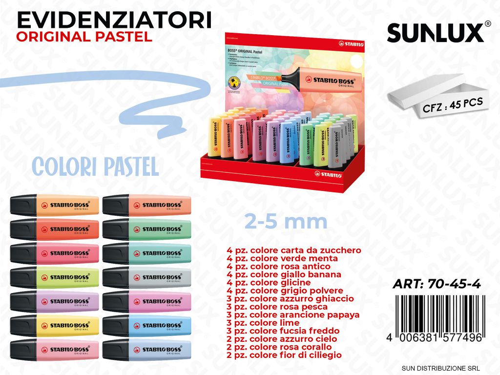 Esp Stabilo Boss Original Pastel 2-5MM