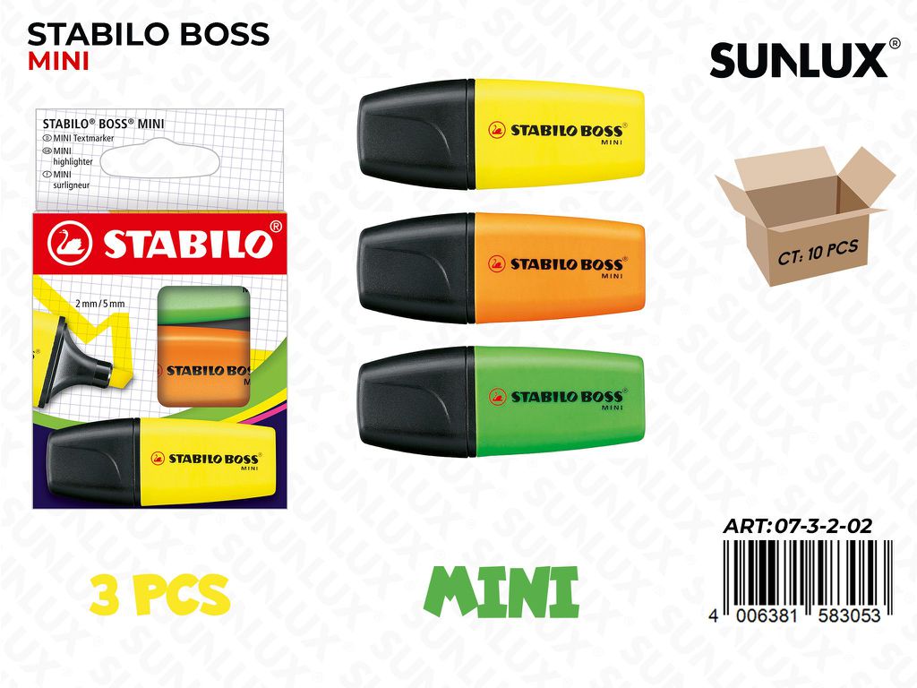 Stabilo Boss Mini 3PCS Ass.