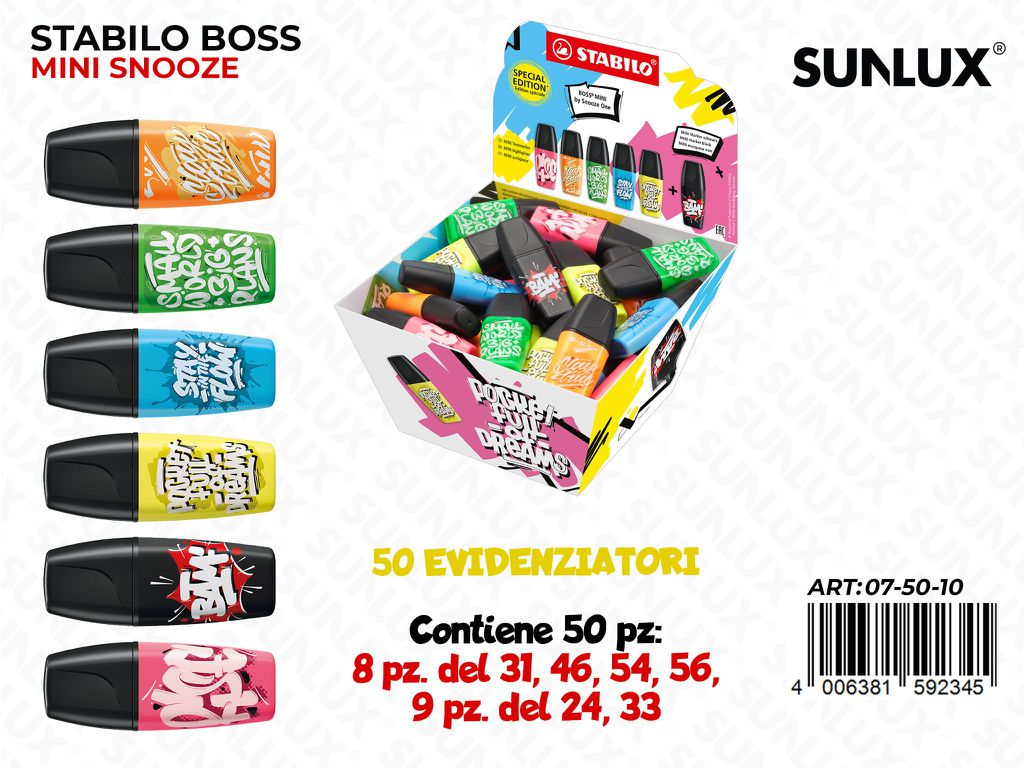 Esp. Stabilo Boss Mini Snooze Ass.
