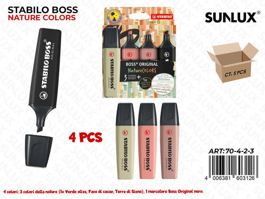 Stabilo Boss Nature 4COL Ass. / Pz da 5