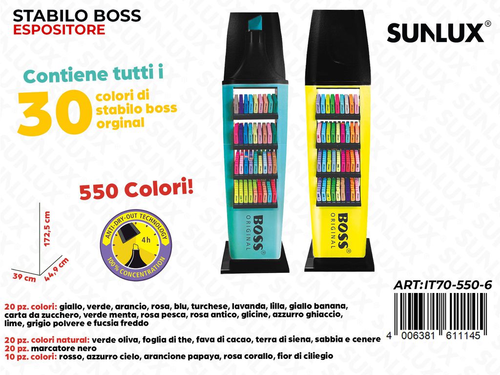 Esp. Stabilo Boss Col. Ass. 39*44.9*172.5CM