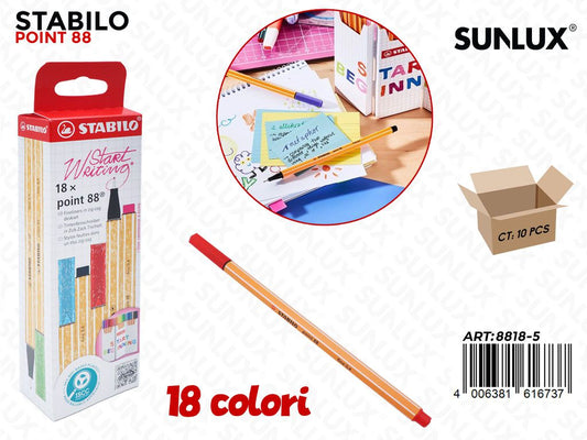 Stabilo Point 88 Zig-zag 18PCS Ass