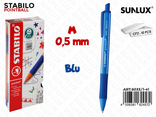 Stabilo Pointball Colorful Blu 0.5MM