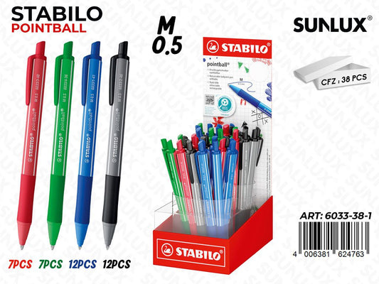 Esp Stabilo Pointball Colorful M 0.5 Ass