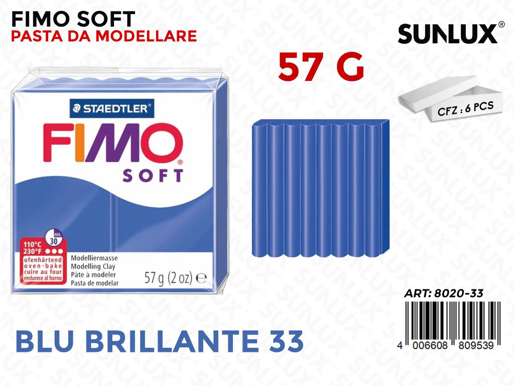 Staed. Fimo Soft 57G 33 Blu Brillante