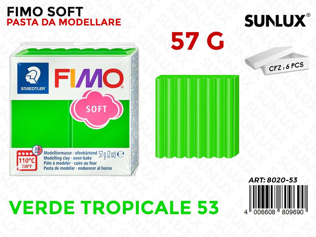 Staed.fimo Soft 57G 53 Verde Tropicale