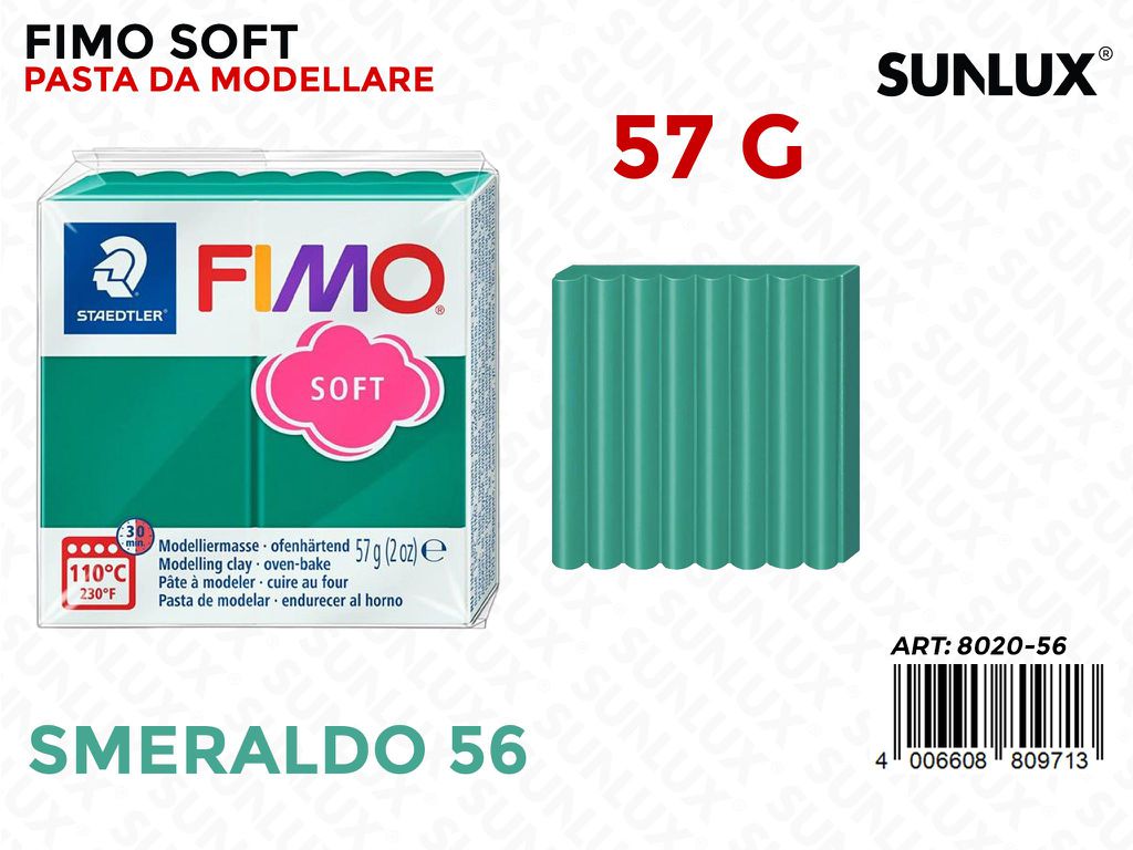 Staed. Fimo Soft 57G 56 Smeraldo