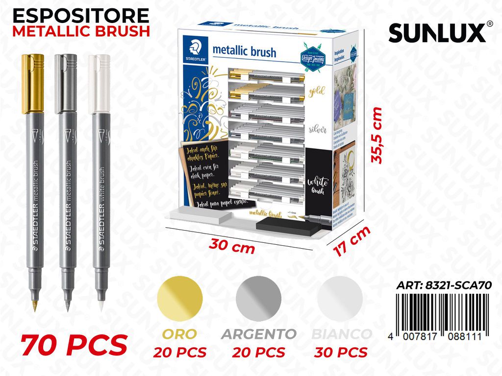 Esp. Metallic Brush 3COL. 1-6MM