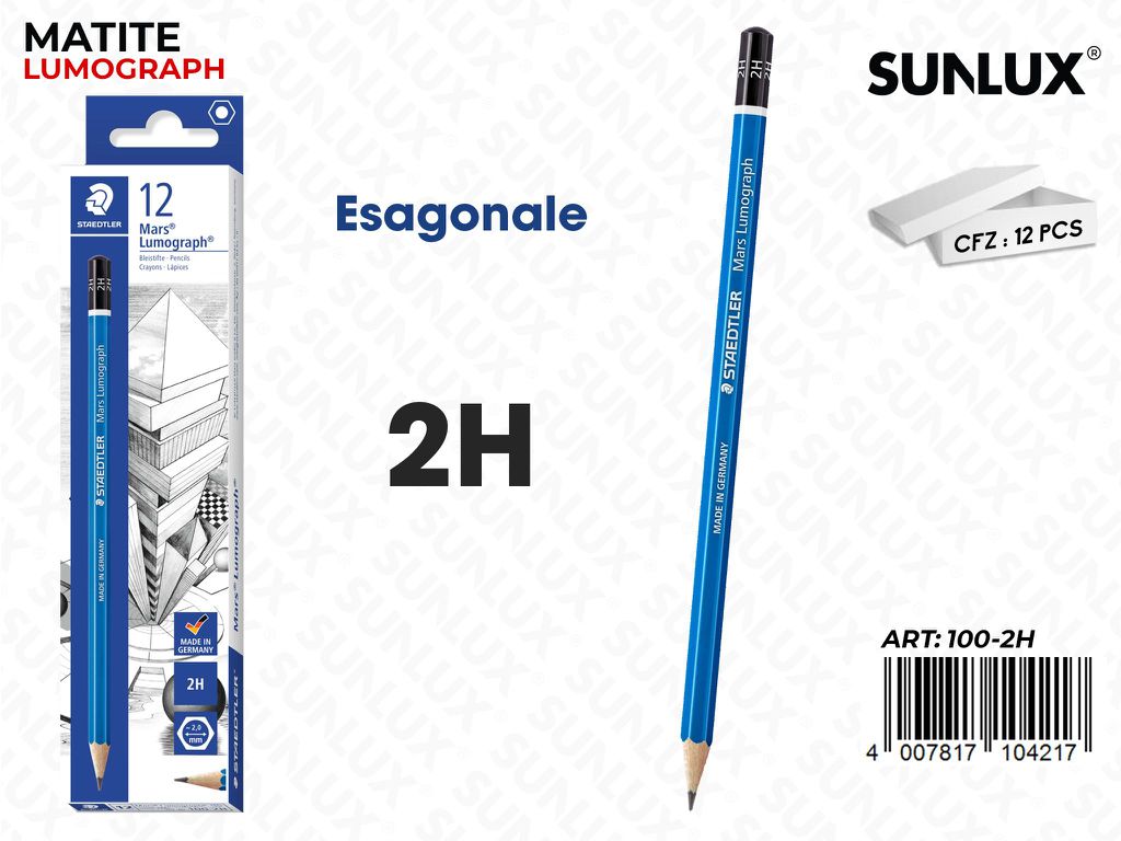 Staed. Matite Mars Lumograph 2H