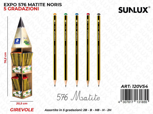 Esp. Matite Noris 2B-B-HB-H-2H 20.5*76.5CM