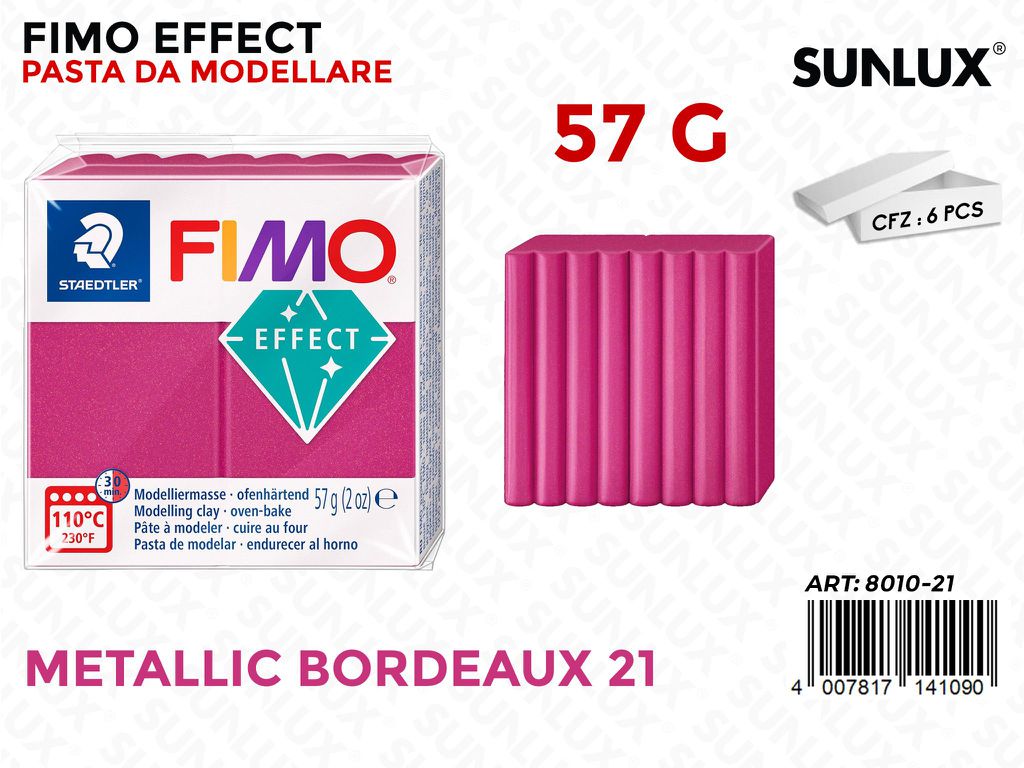 Staed. Fimo Effect 57G 21 Metallic Bordeaux