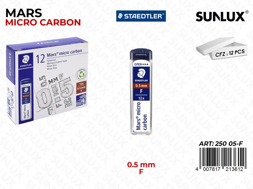 Staedtler Mine Micro Carbon 12PCS 0.5MM F