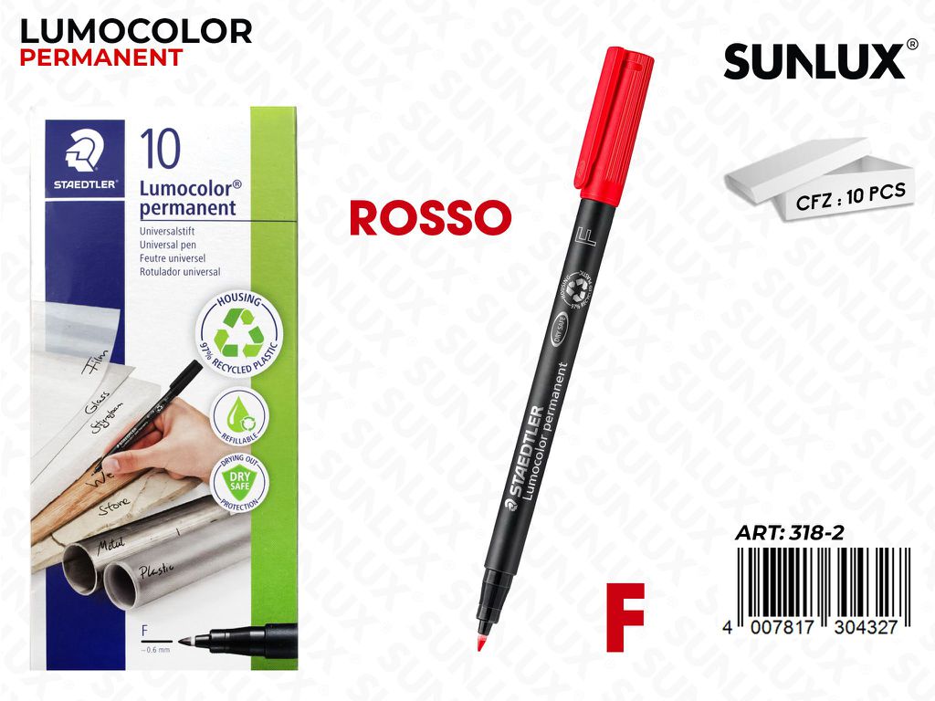 Staedtler Lumocolor 318 F Rosso