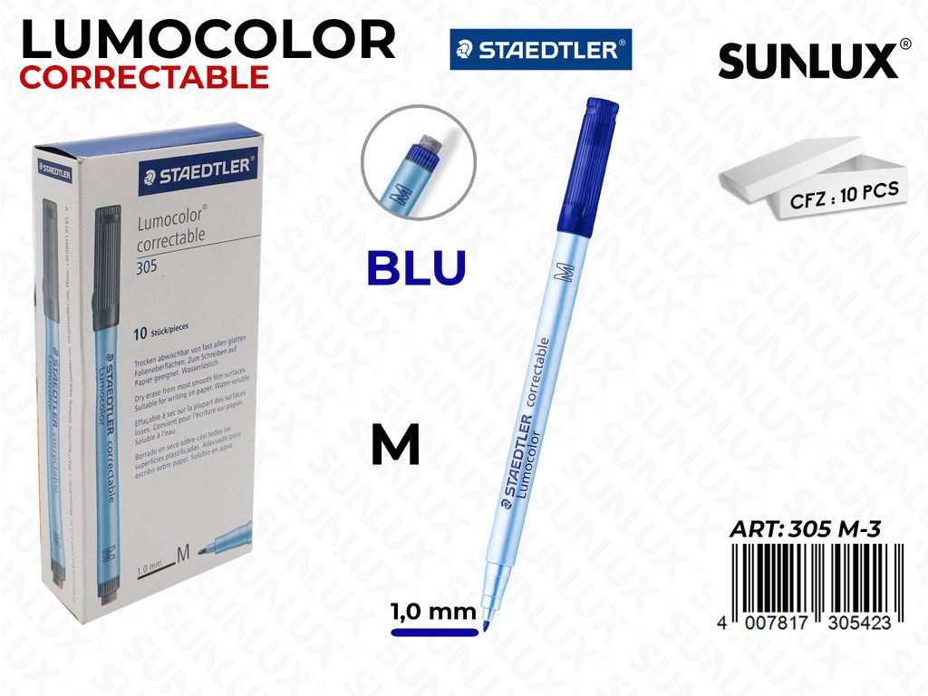 Staedtler Lumocolor Correctable 305 M Blu