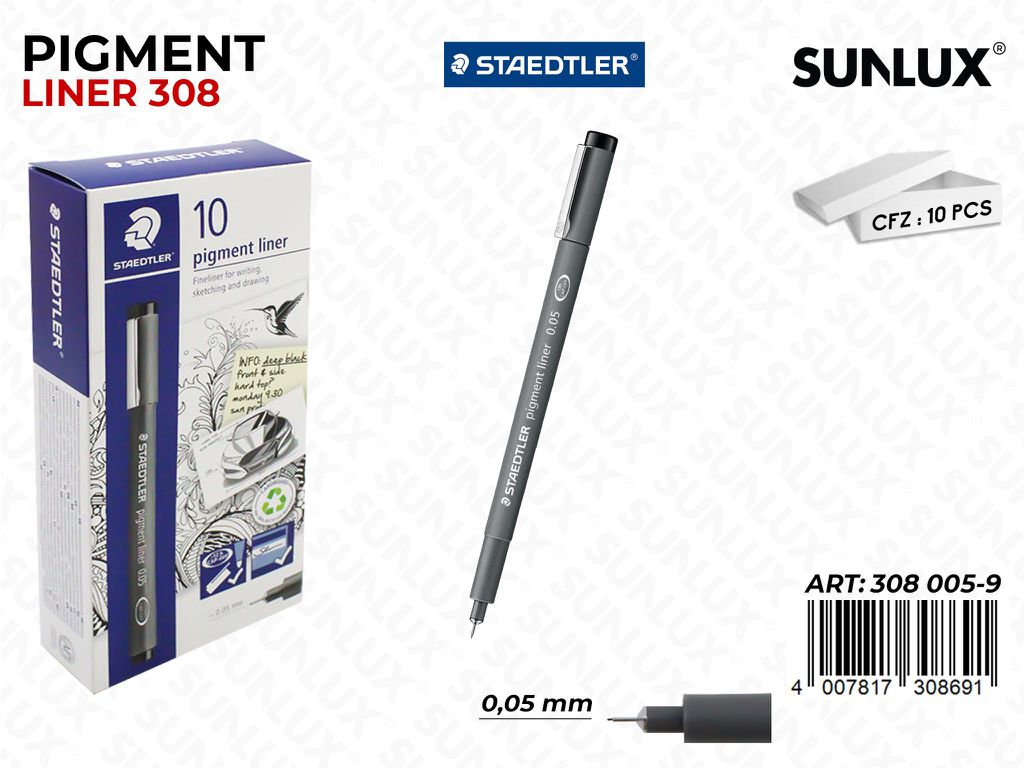 Staedtler Pigment Liner 308 Ne. 0.05MM