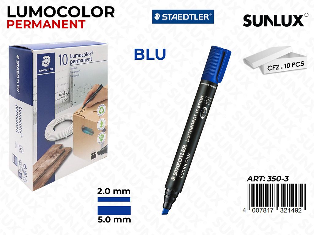 Lumocolor Permanent Blu 2.0-5.0MM
