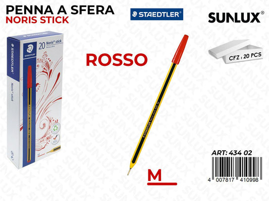 Penna Sfera Noris STICK434 M Rosso