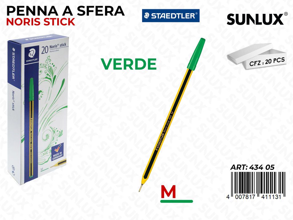 Penna Sfera Noris STICK434 M Verde