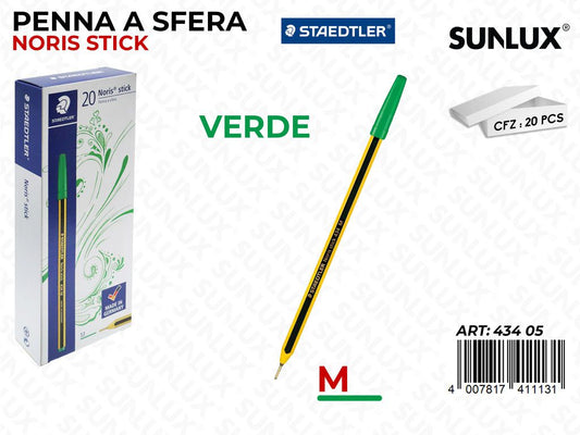 Penna Sfera Noris STICK434 M Verde