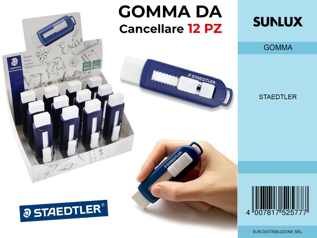Staedtler Portagomma 525 Blu da 12