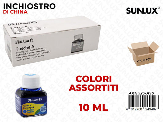 Inchiostro di China 523-ASS Col. Ass. 10ML