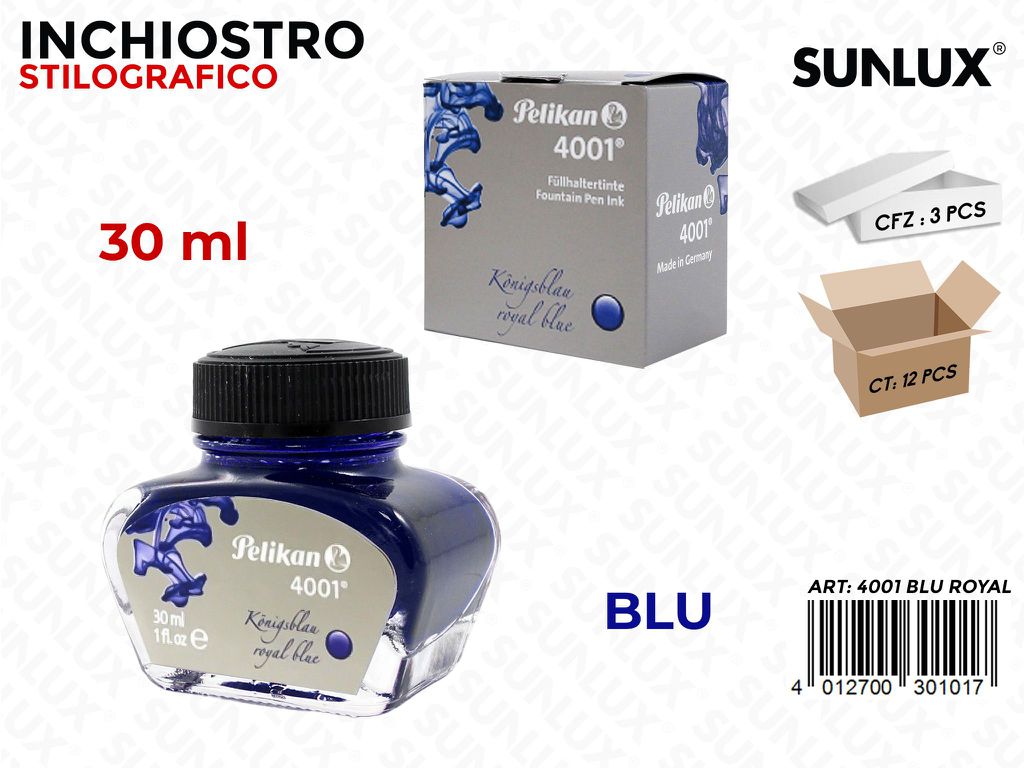 Inchiostro Stilografico Blu Royal 30ML