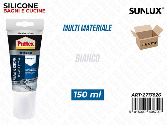 Pattex Silicone Pattex Bagni e Cucine Bianco 150ML