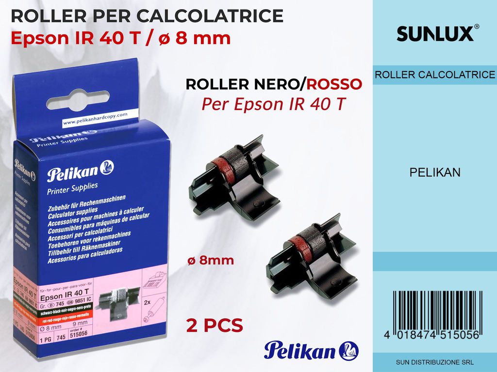 Roller Calcolatrice IR40T Nero-rosso 2PCS