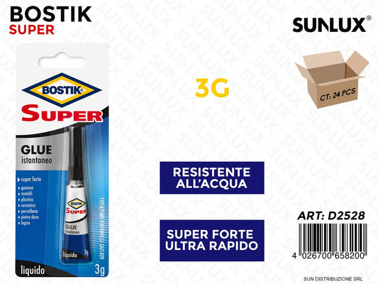 Bostik Super Glue Istantaneo 3GR / Pz da 24
