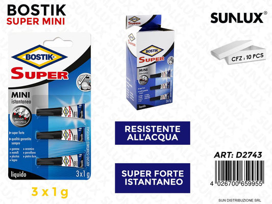 Bostik Super Mini Istantaneo 3PCS 1G