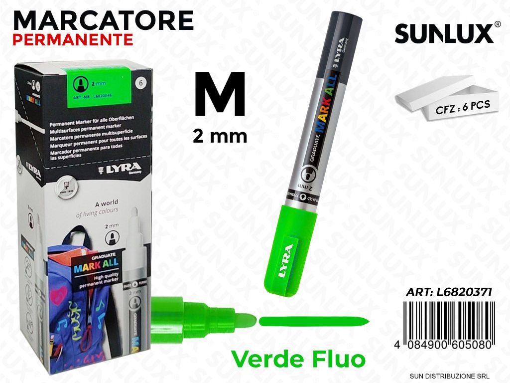 Lyra Mark All Verde Fluo 2MM