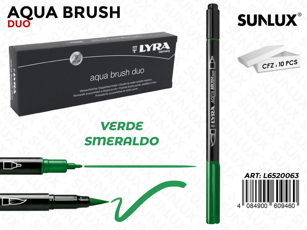 Lyra Aqua Brush Duo Verde Smeraldo