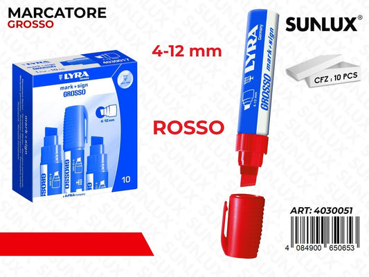 Lyra Grosso Marcatore P.scalp. Rosso/ Pz da 10