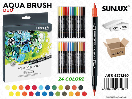 Ast. 24 Colori Aqua Brush Duo