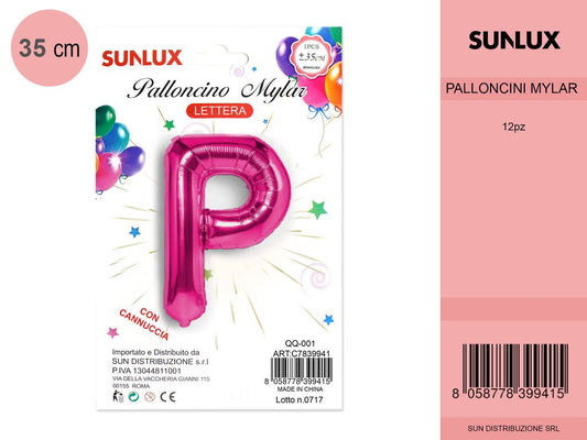 Palloncino Mylar Fucsia Lettera P